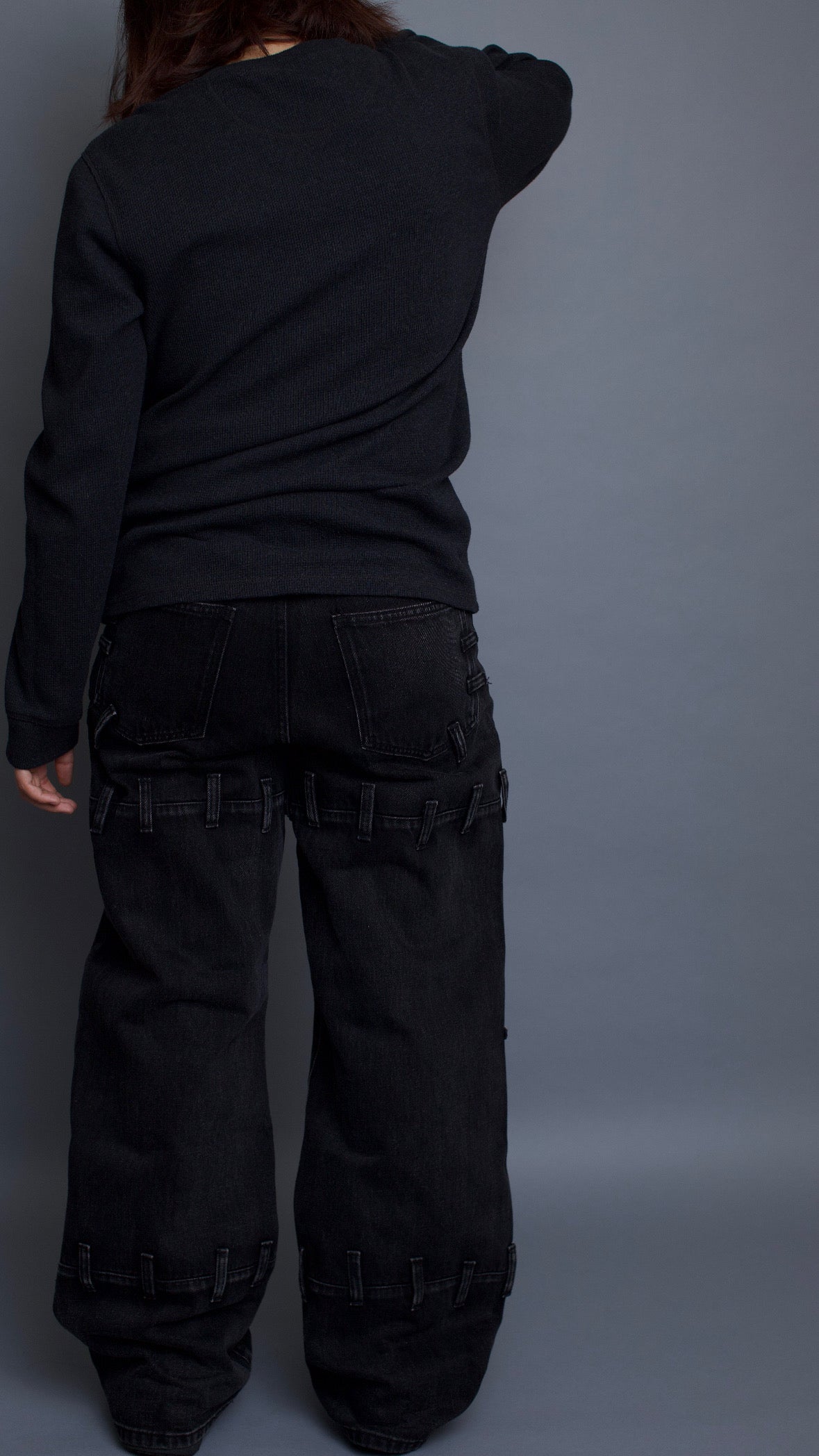 Sewn and Stitched Denim Jeans